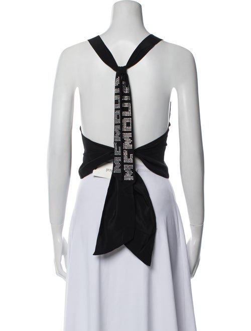 Realisation Par x Elvis Presley Silk V-Neck Crop Top