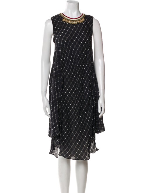 Ritu Kumar Polka Dot Print Midi Length Dress