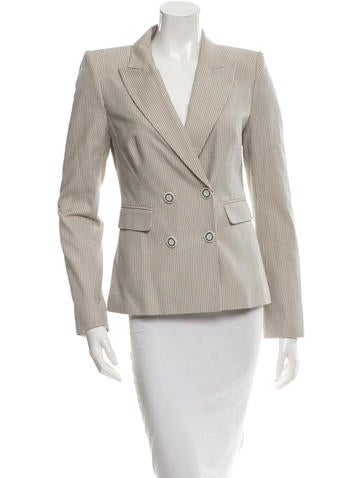 Rachel Zoe Striped Double-Breasted Blazer