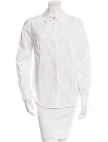 Rachel Zoe Long Sleeve Button-Up Top