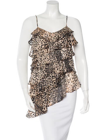 Rachel Zoe Printed Tiered Tank