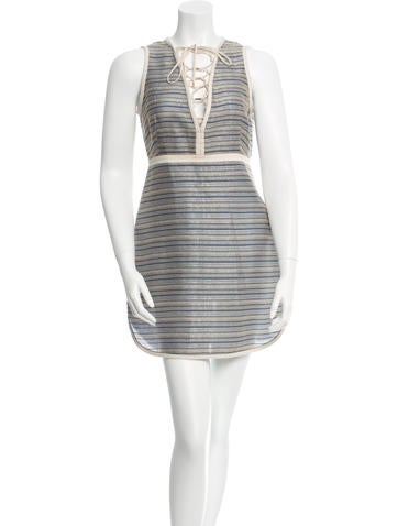Rachel Zoe Striped Lace-Up Dress w/ Tags