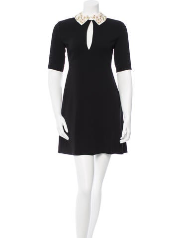 Rachel Zoe Embellished Keyhole-Accented Dress w/ Tags