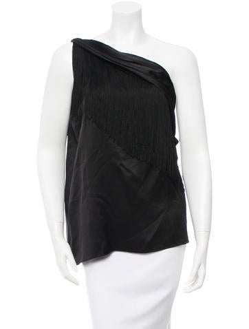 Rachel Zoe One-Shoulder Silk Top w/ Tags