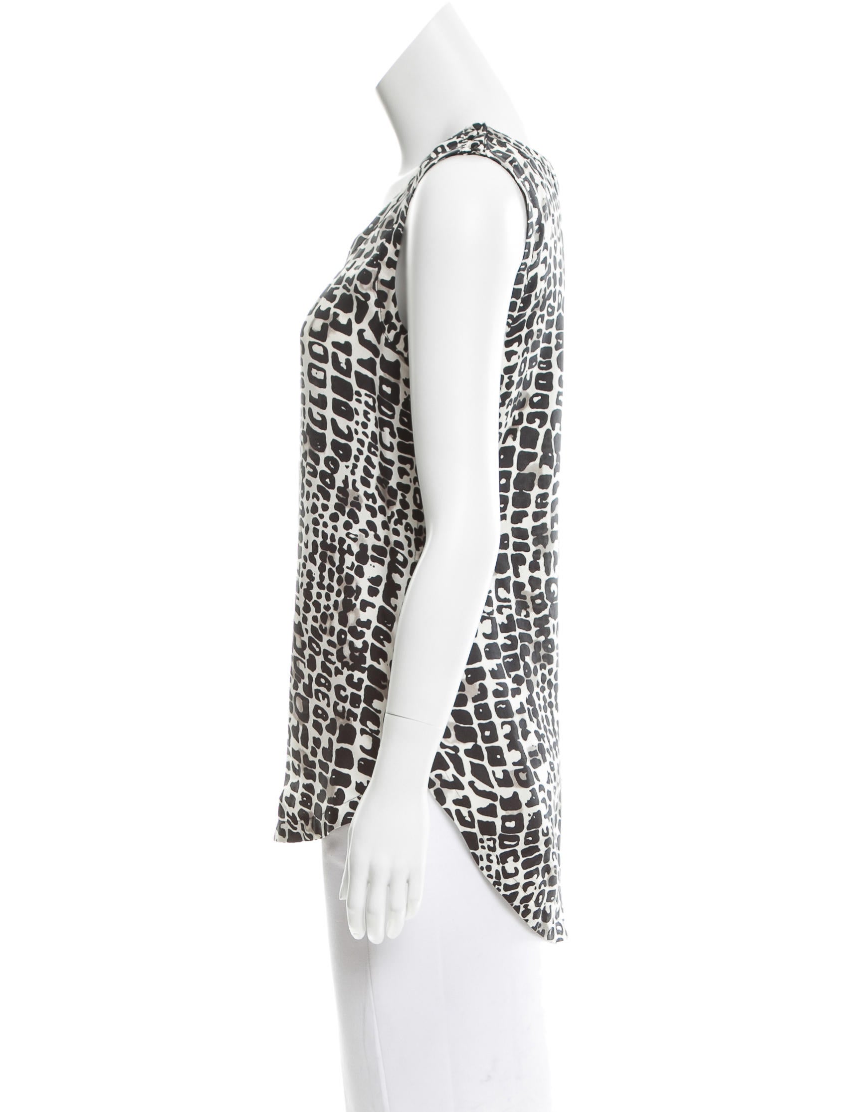 Rachel Zoe Leopard Print Silk Top - Clothing - WRL26479 | The RealReal