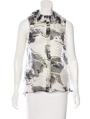 Rachel Zoe Burnout Abstract Print Top