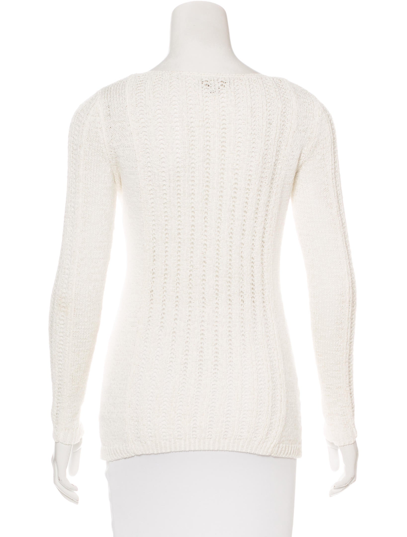 Rachel Zoe Open Knit Scoop Neck Sweater - Clothing - WRL28222 The RealReal