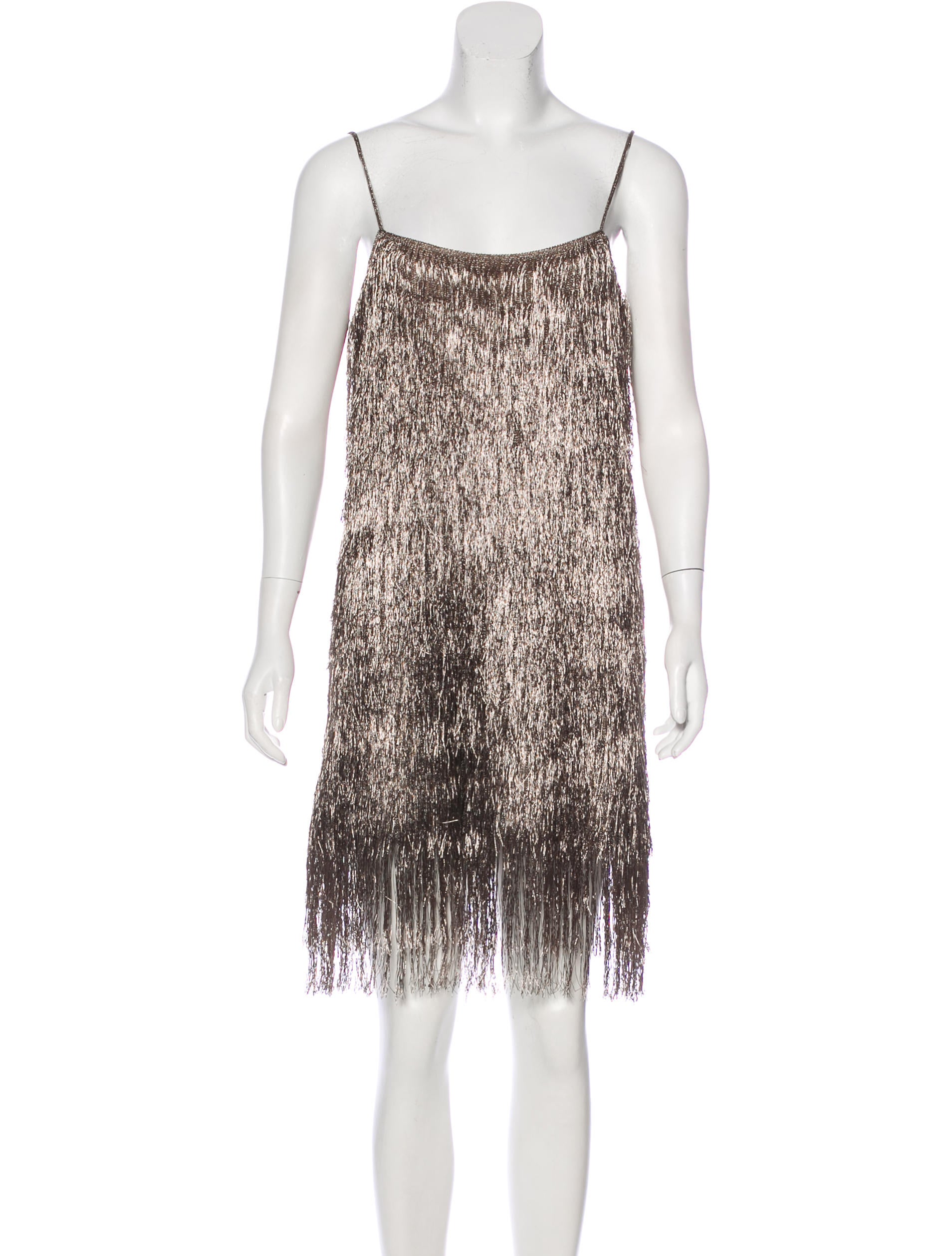 Rachel Zoe Metallic Fringe Dress