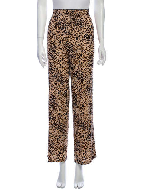Rachel Zoe Animal Print Wide Leg Pants