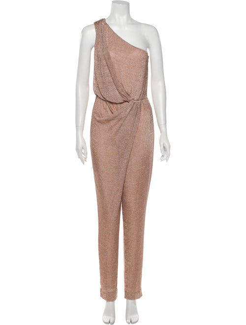 Rachel Zoe One-Shoulder Jumpsuit Metallic