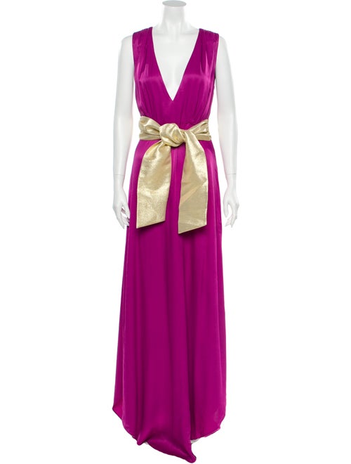 Rachel Zoe Printed Long Dress Purple