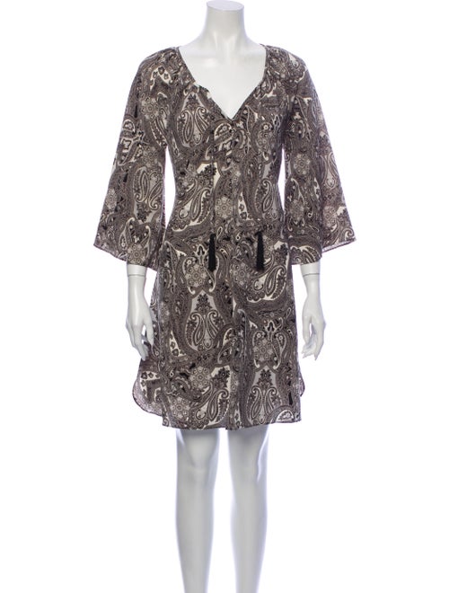 Rachel Zoe Paisley Print Mini Dress Grey