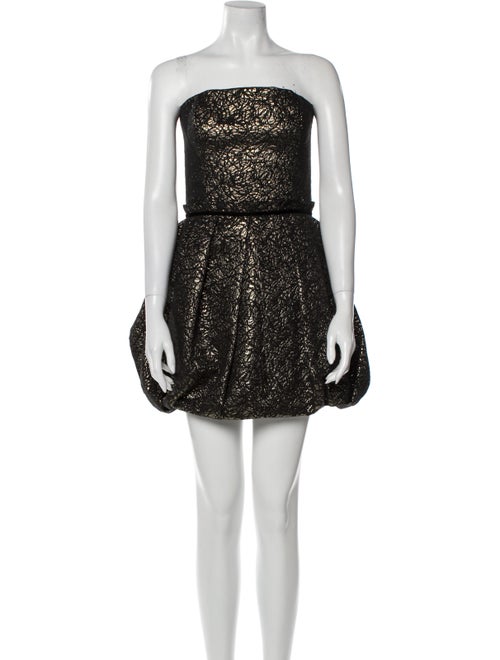 Rachel Zoe Strapless Mini Dress Gold