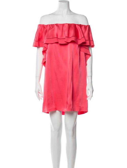 Rachel Zoe Off-The-Shoulder Mini Dress Pink