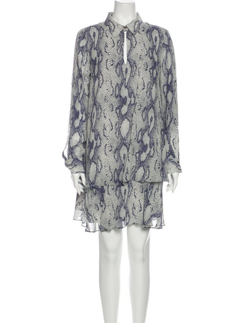 Rachel Zoe Silk Mini Dress Blue