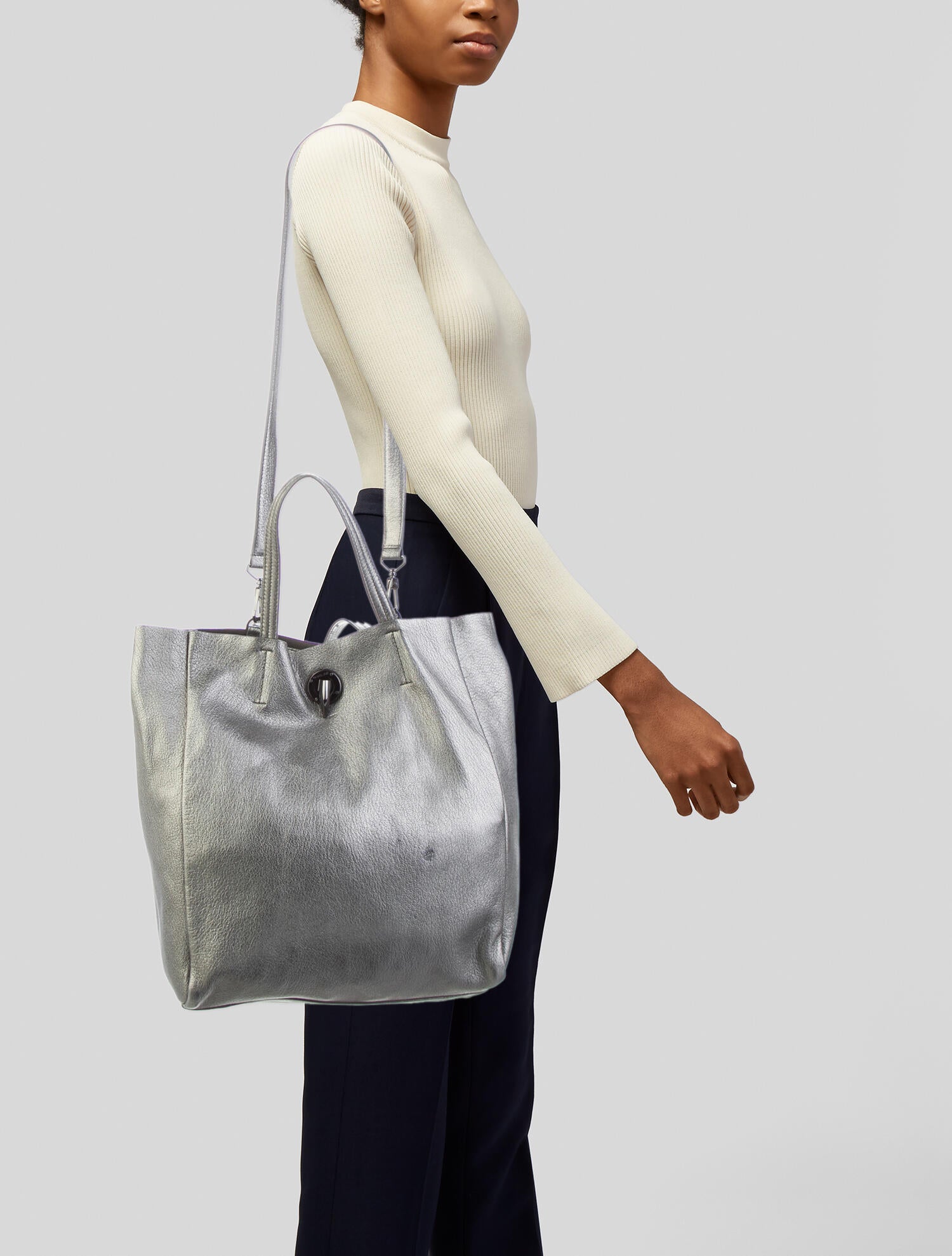 Rachel Zoe Textured Leather Tote Bag Green Crossbody Bags, Handbags WRL68259 The RealReal