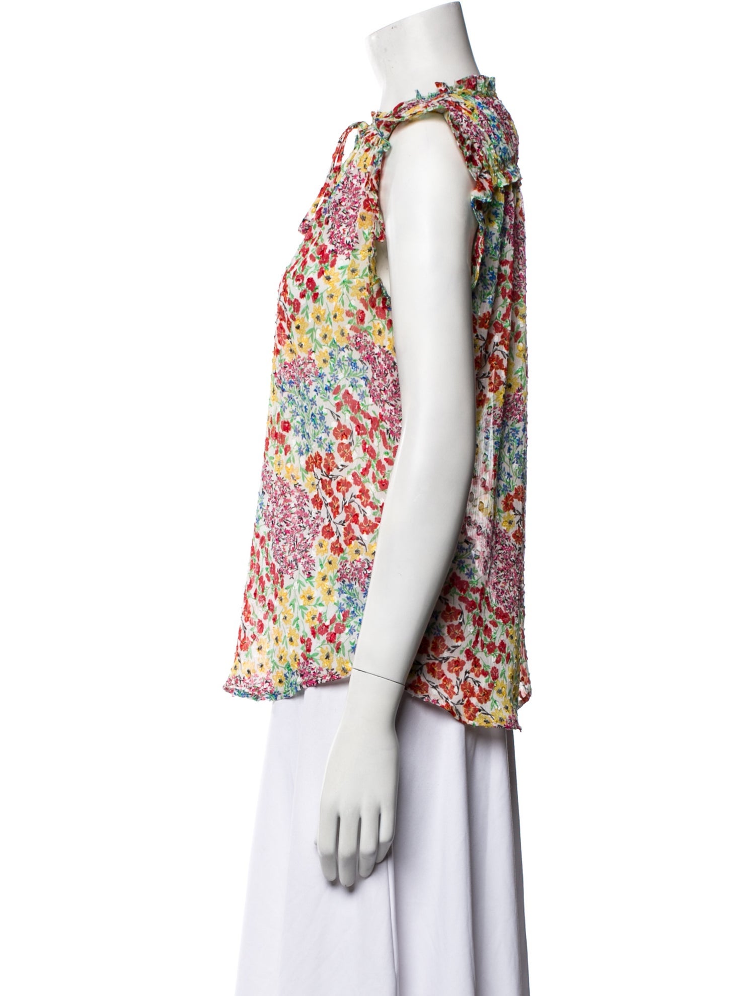 Rachel Zoe Floral Print Mock Neck Blouse