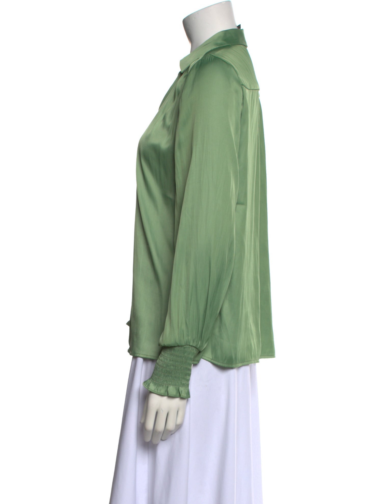 Rachel Zoe V-Neck Long Sleeve Button-Up Top