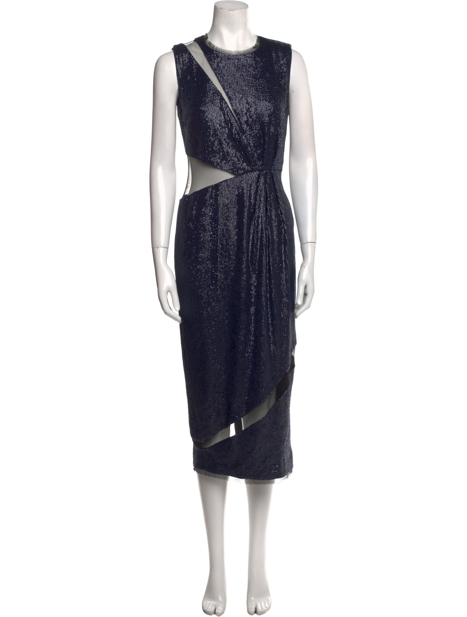 Rachel Zoe Crew Neck Midi Length Dress