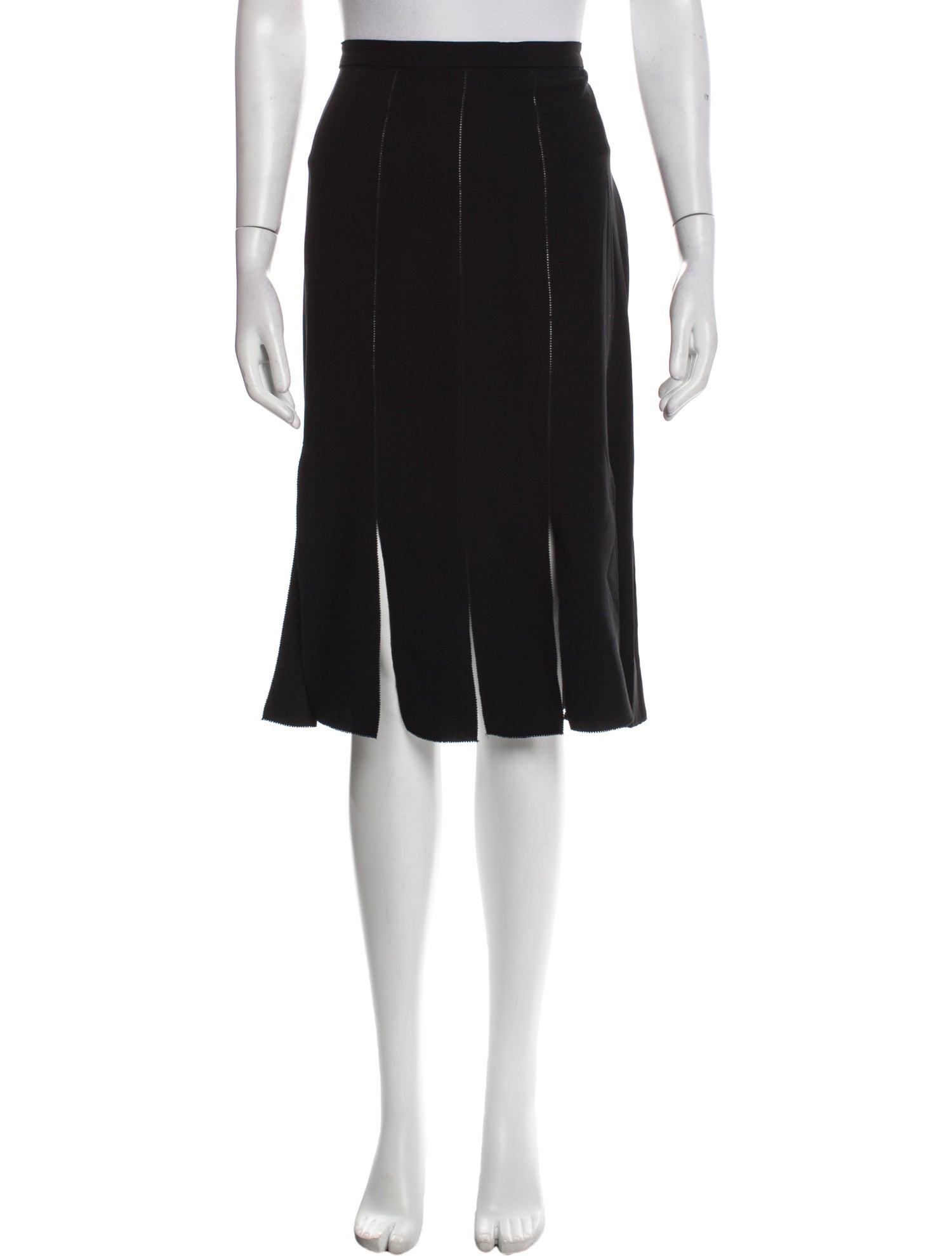 Rachel Zoe Fringe Trim Accent Knee-Length Skirt