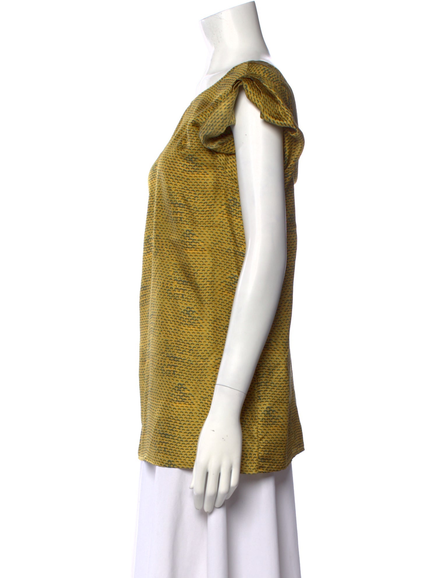 Rachel Zoe Silk Bateau Neckline Top
