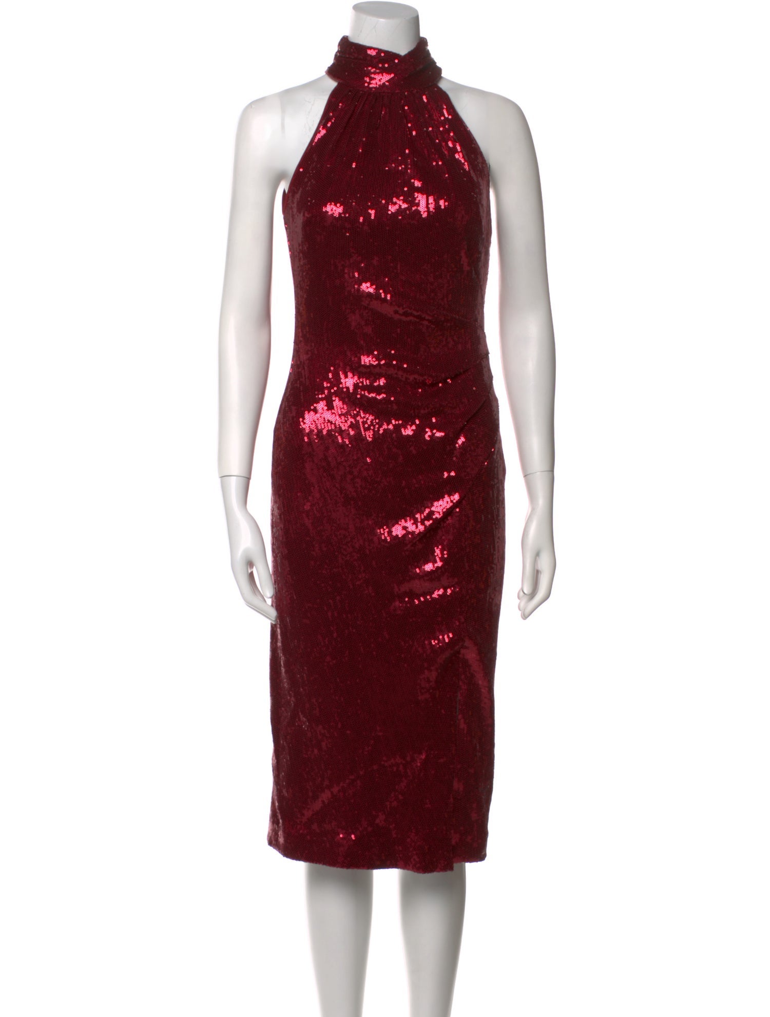 Rachel Zoe Mock Neck Midi Length Dress