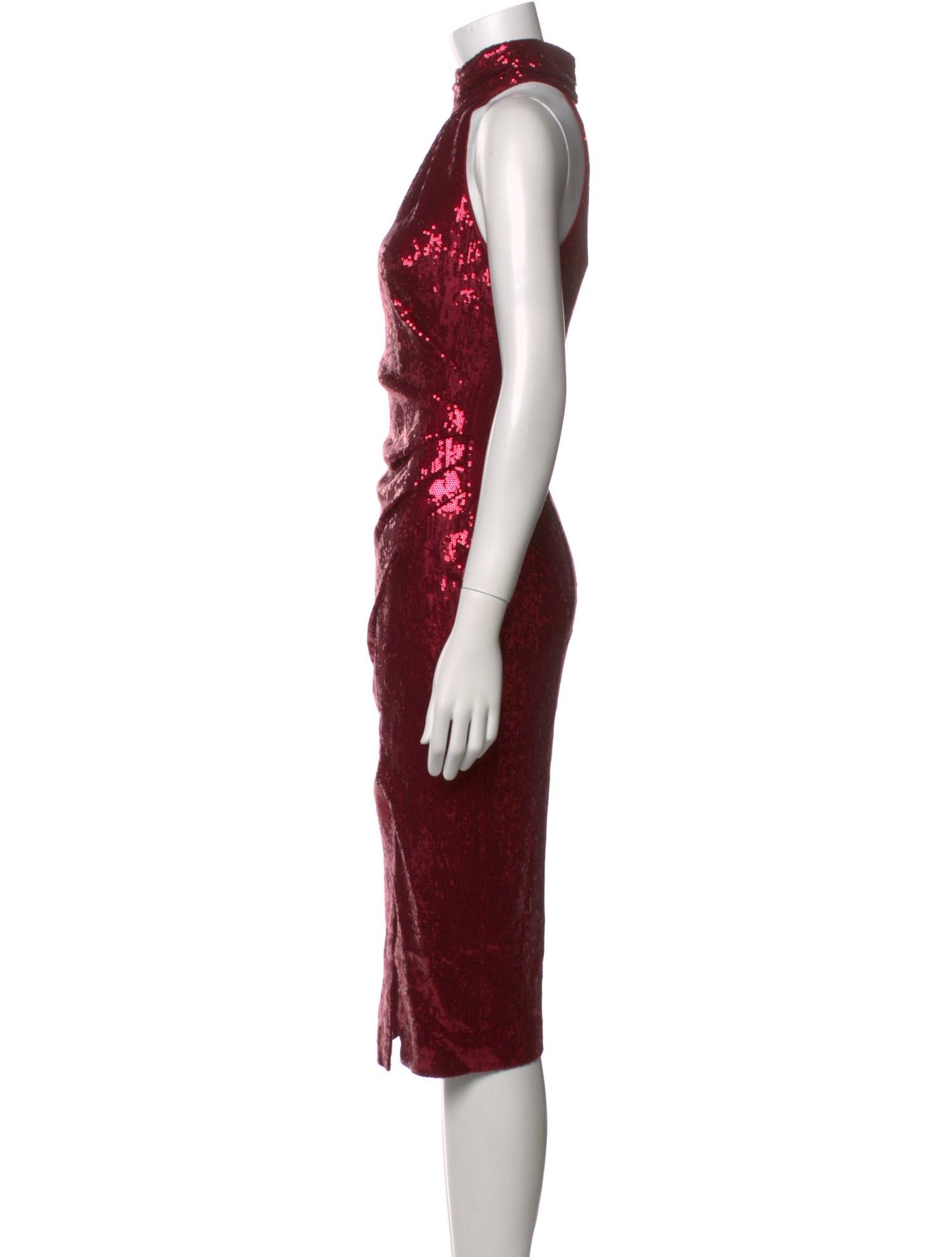 Rachel Zoe Mock Neck Midi Length Dress