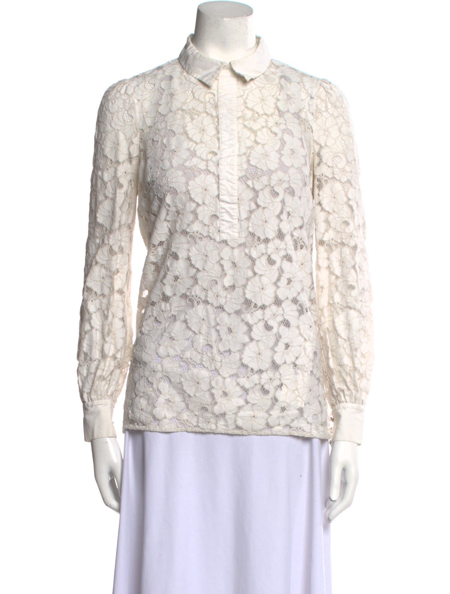 Rachel Zoe Floral Print Long Sleeve Polo