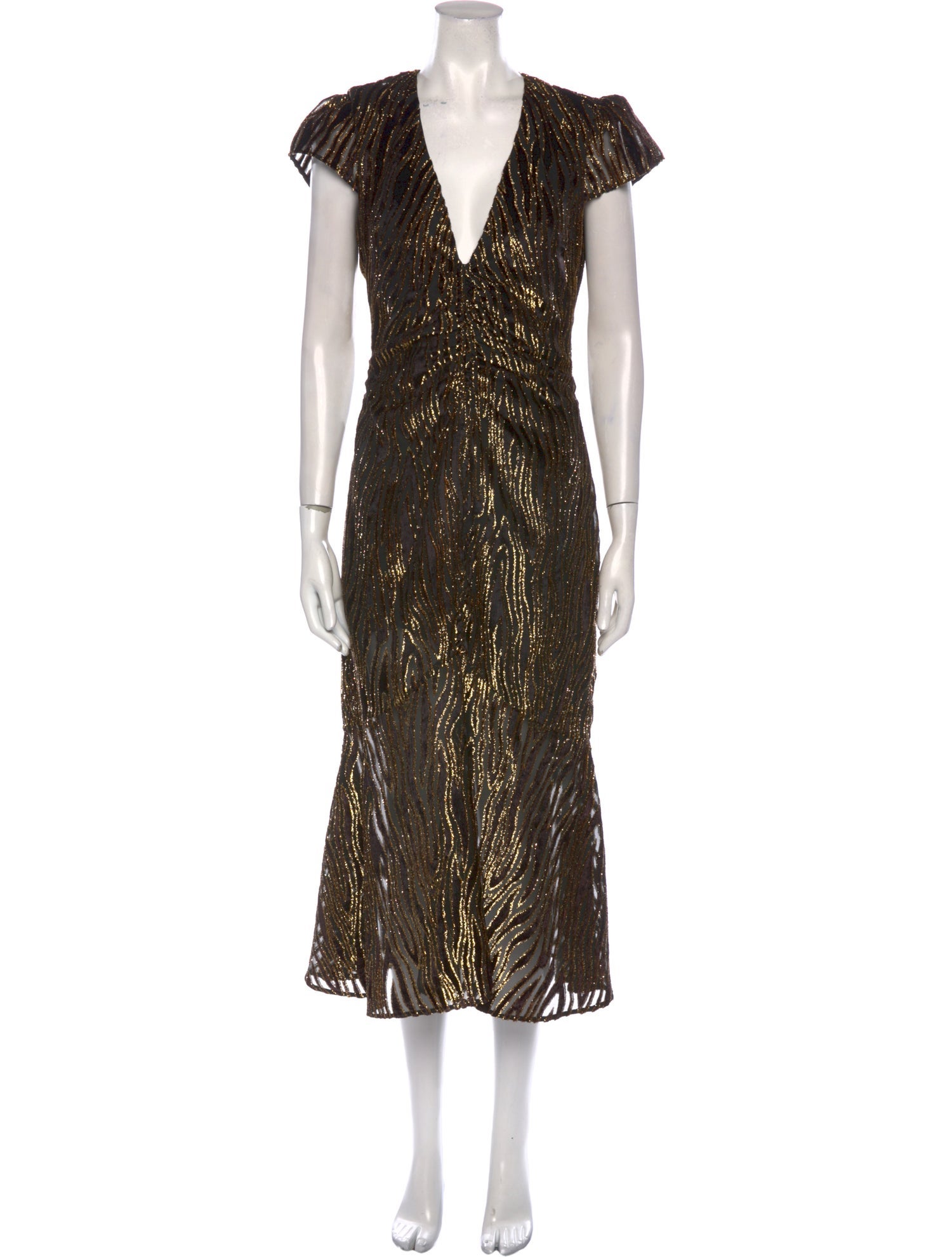 Rachel Zoe Patterned Long Dress