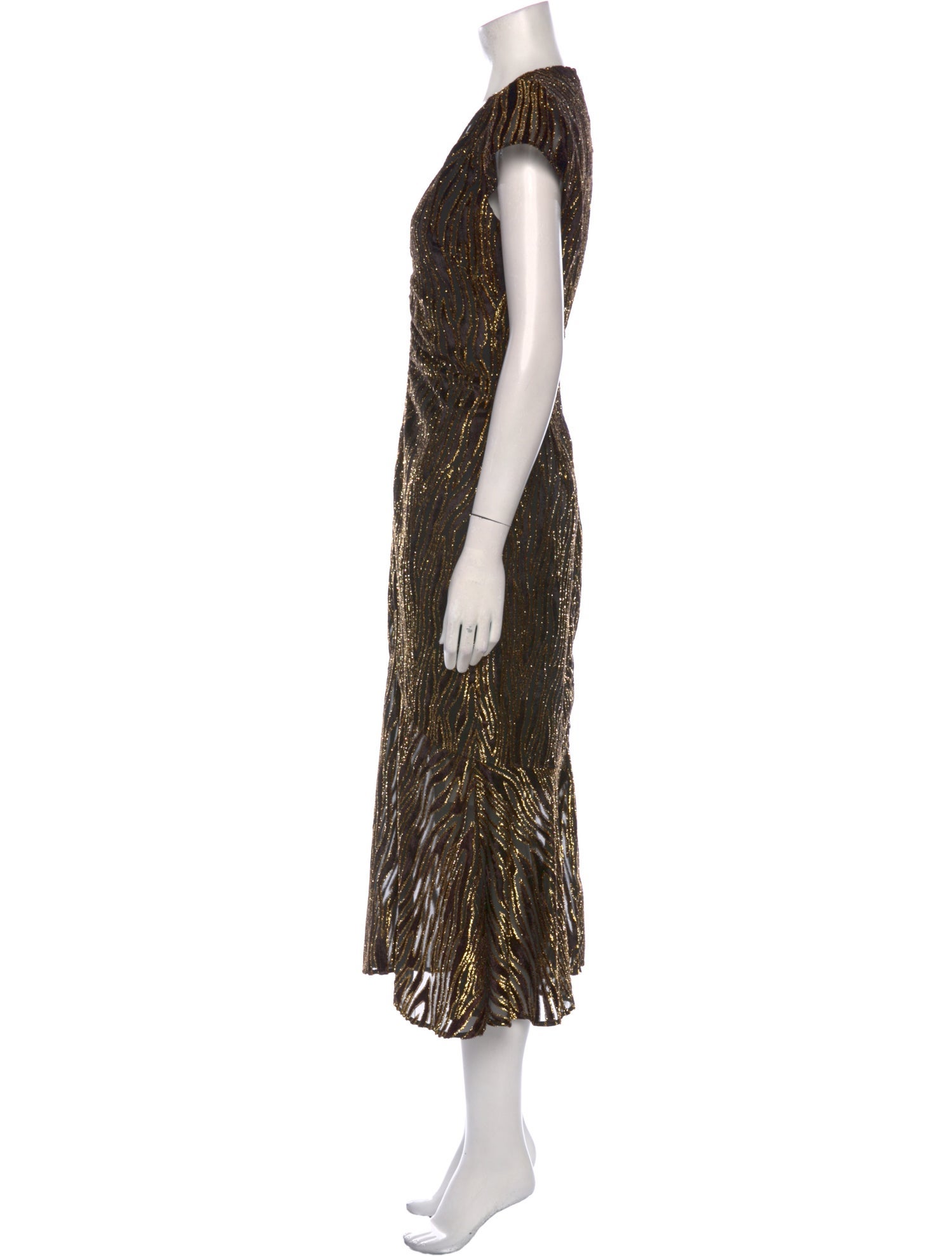 Rachel Zoe Patterned Long Dress