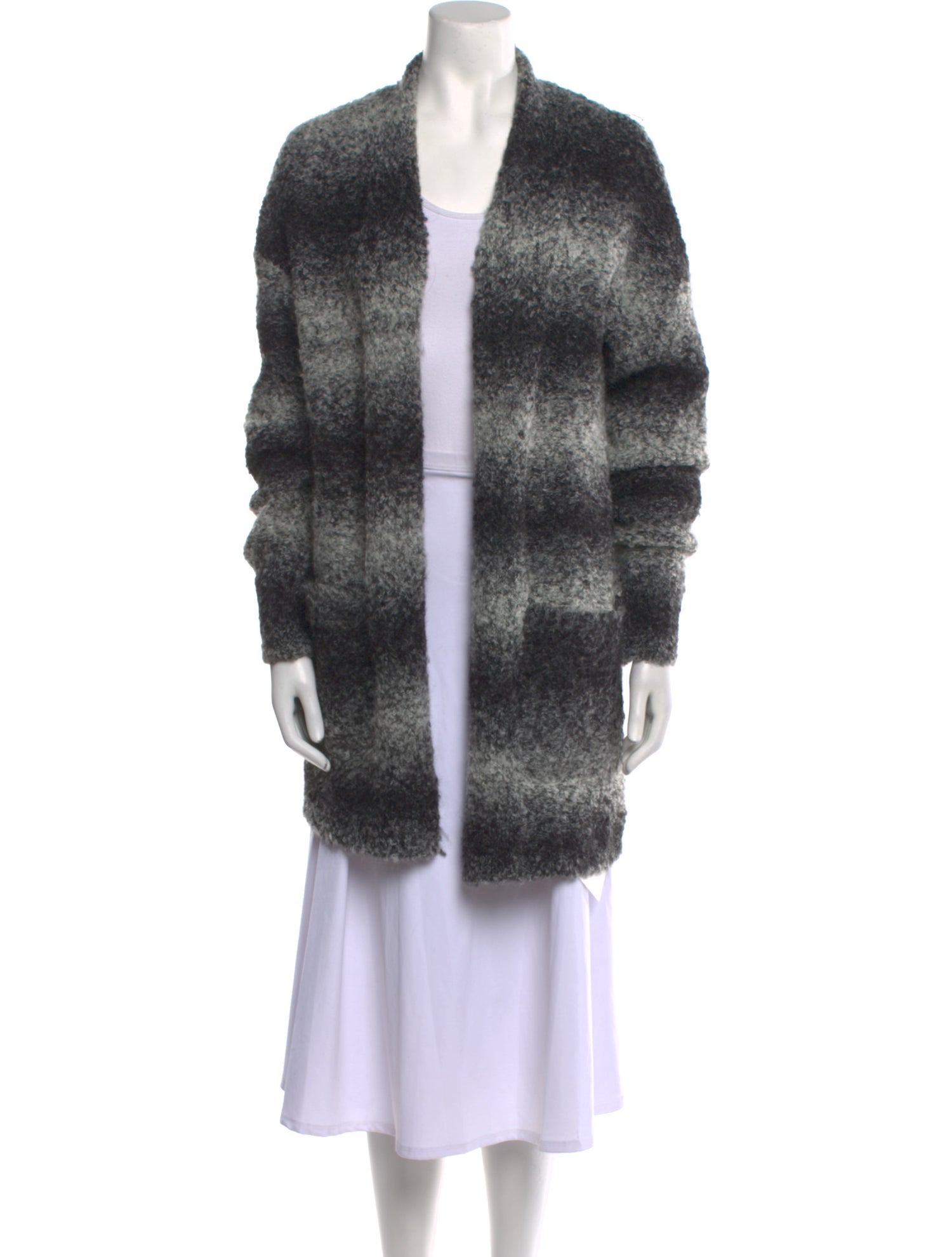 Rachel Zoe Striped Open Front Sweater