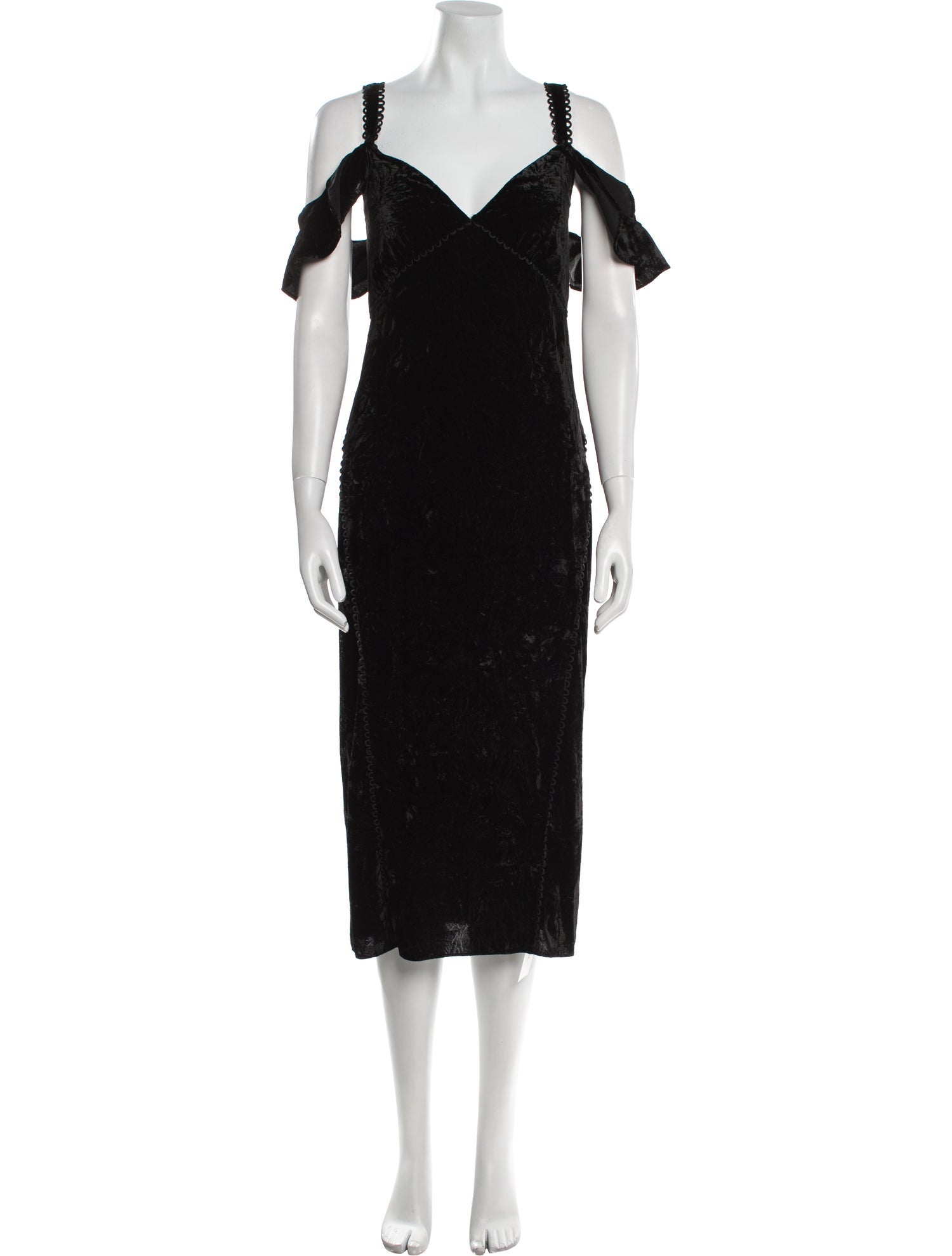 Rachel Zoe V-Neck Midi Length Dress