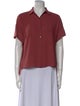 Rachel Zoe Short Sleeve Button-Up Top