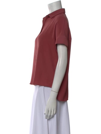 Rachel Zoe Short Sleeve Button-Up Top