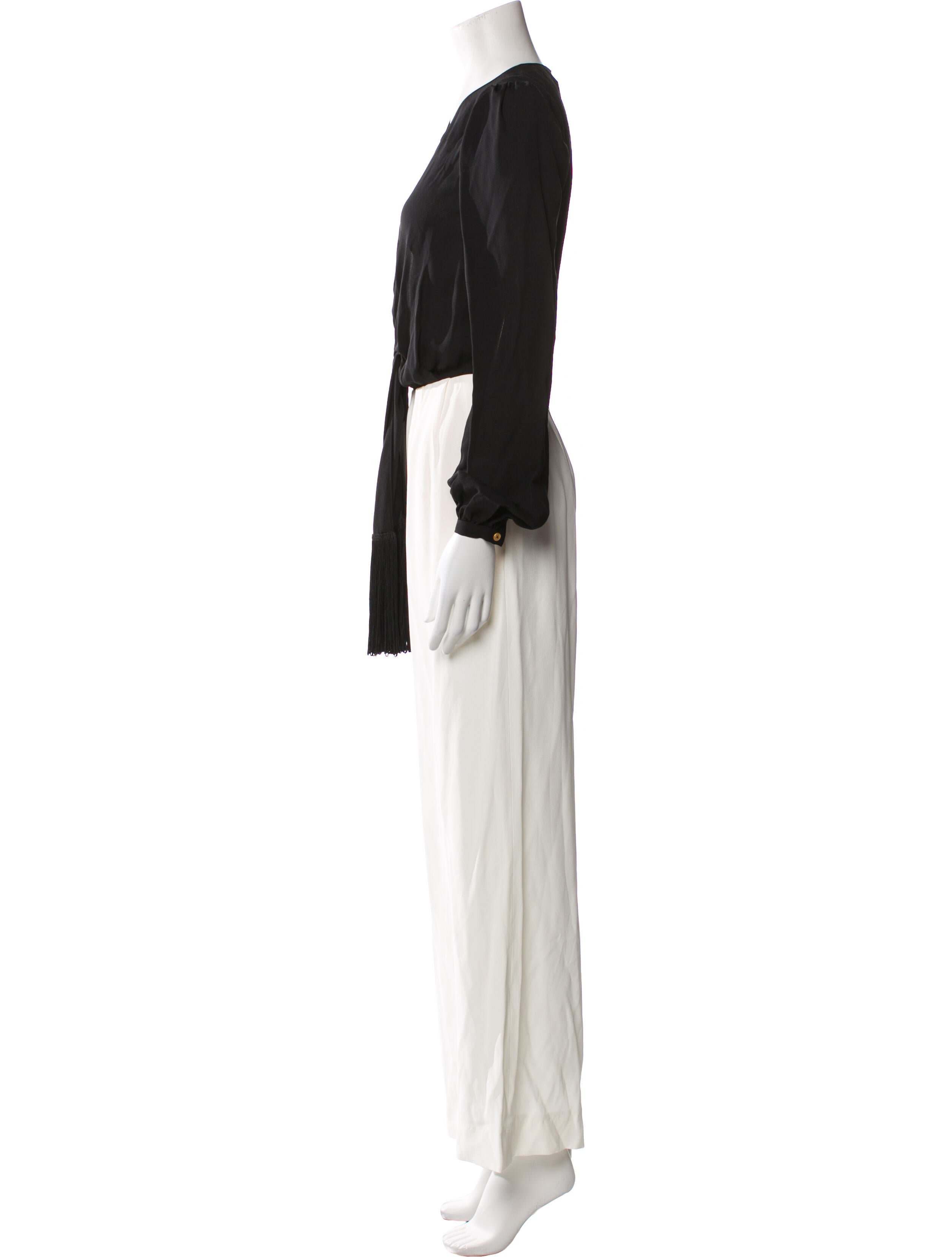 Rachel Zoe Silk Colorblock Pattern Jumpsuit