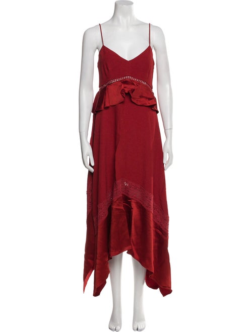 Rachel Zoe V-Neck Midi Length Dress