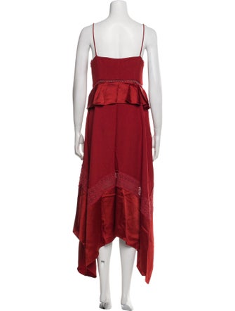 Rachel Zoe V-Neck Midi Length Dress