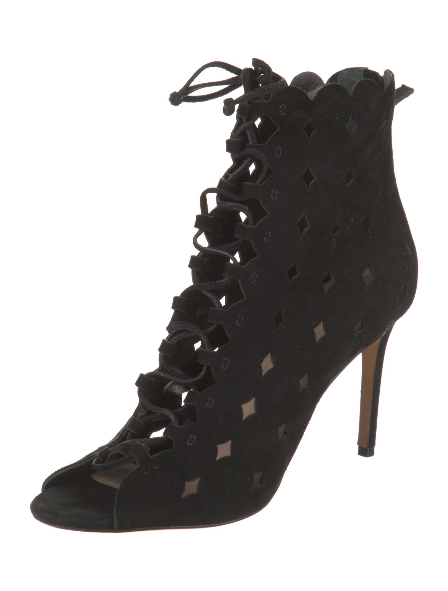 Rachel Zoe Suede Cutout Accent Gladiator Sandals