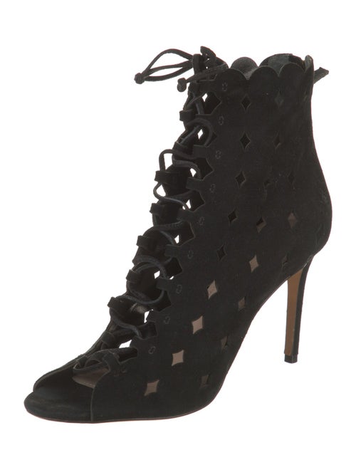 Rachel Zoe Suede Cutout Accent Gladiator Sandals