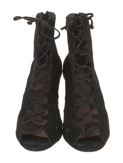 Rachel Zoe Suede Cutout Accent Gladiator Sandals