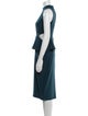 Rachel Zoe Mock Neck Midi Length Dress