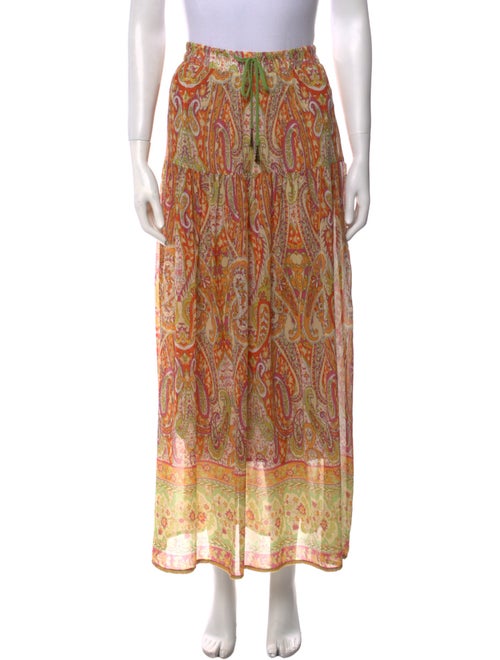 Rachel Zoe Paisley Print Midi Length Skirt
