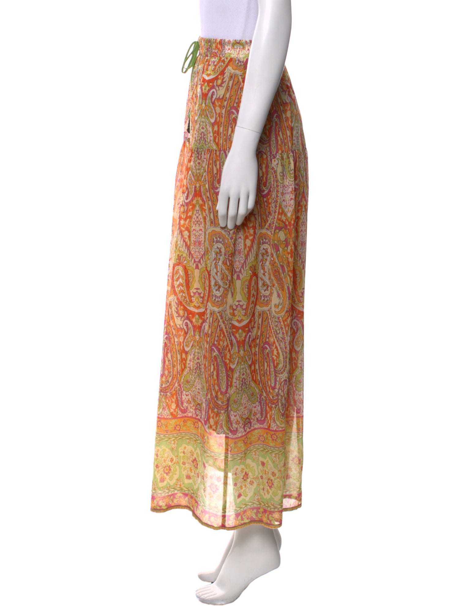 Rachel Zoe Paisley Print Midi Length Skirt