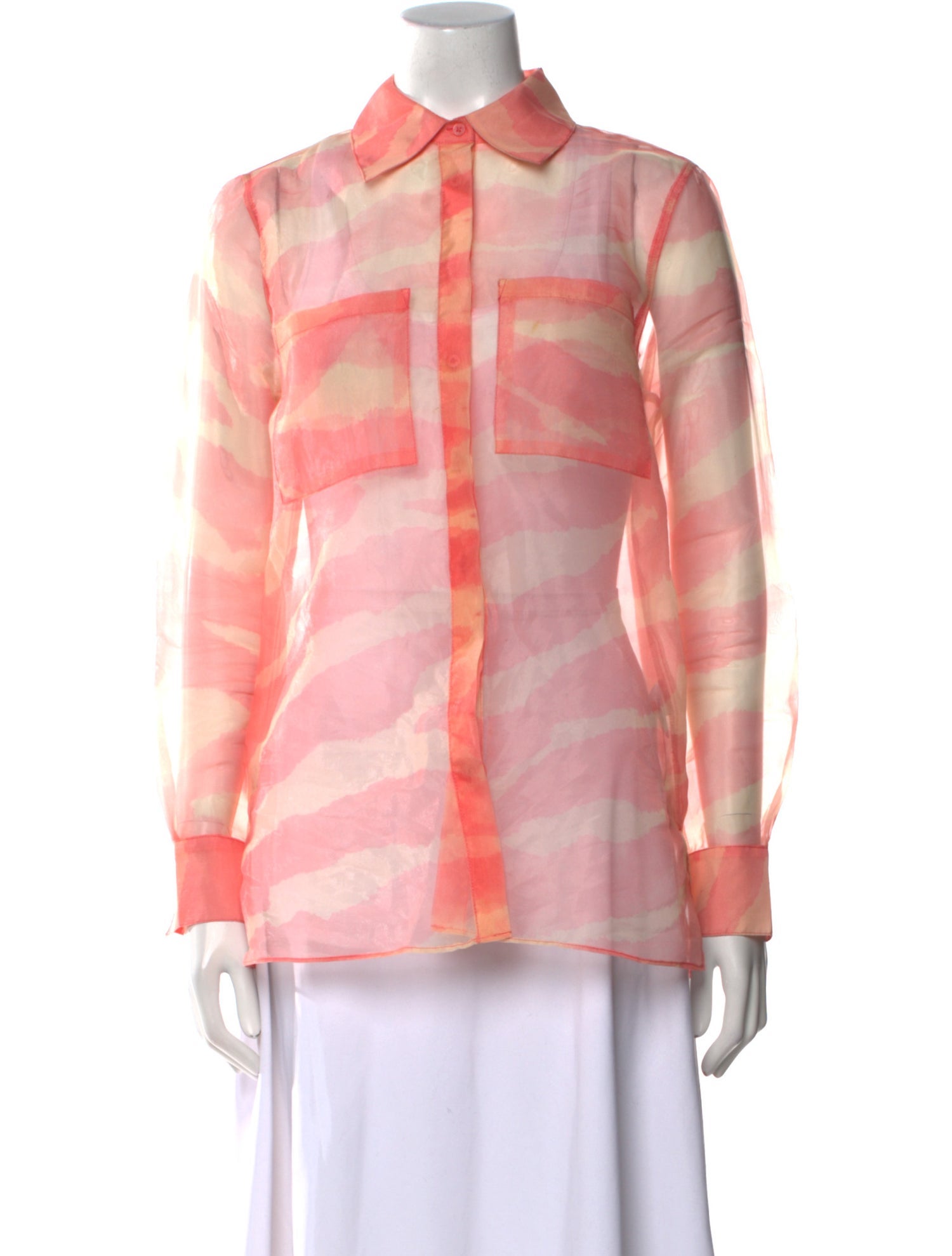 Rachel Zoe Plaid Print Long Sleeve Button-Up Top