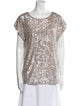 Rachel Zoe Scoop Neck Short Sleeve Top