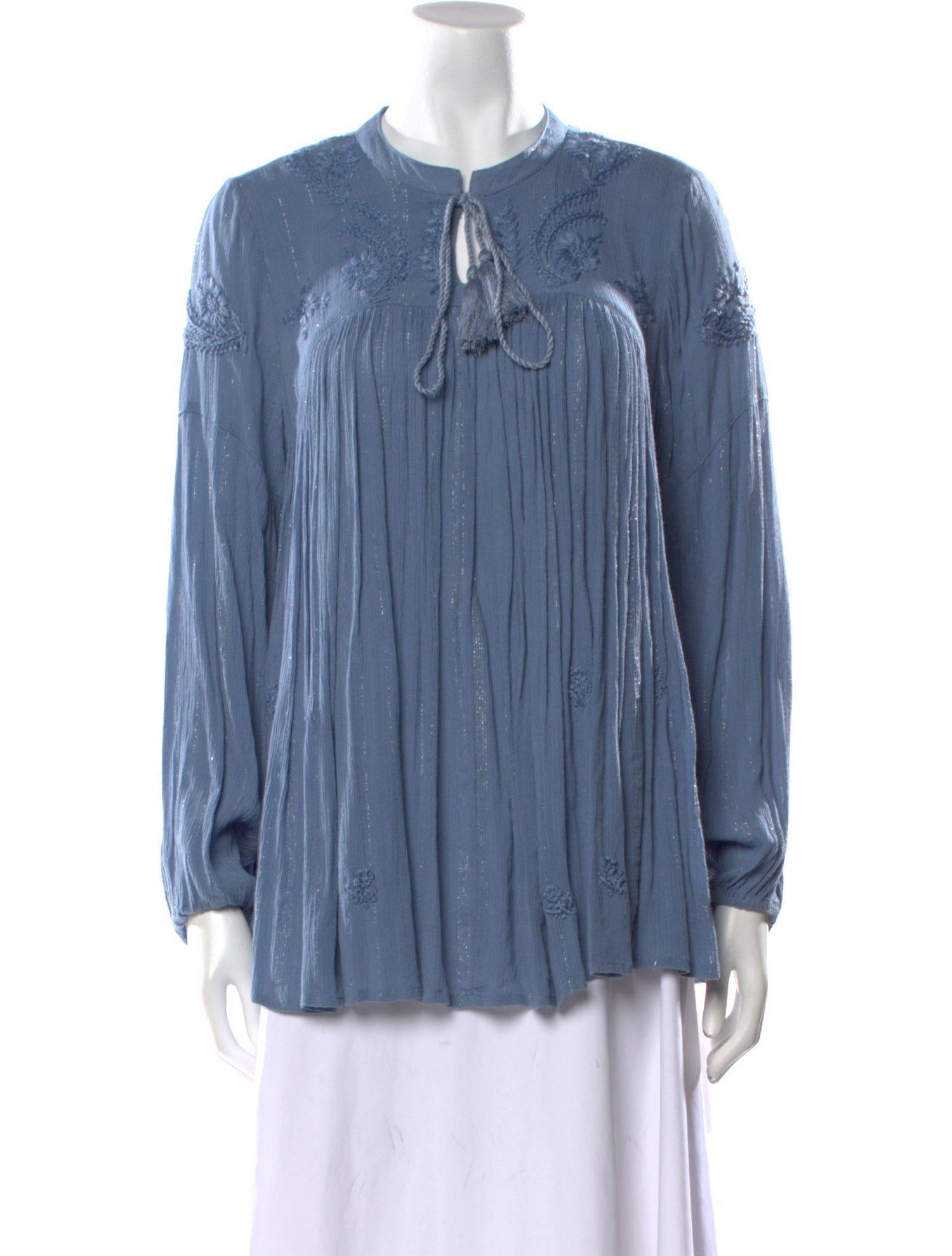 Rachel Zoe Tie Neck Long Sleeve Blouse