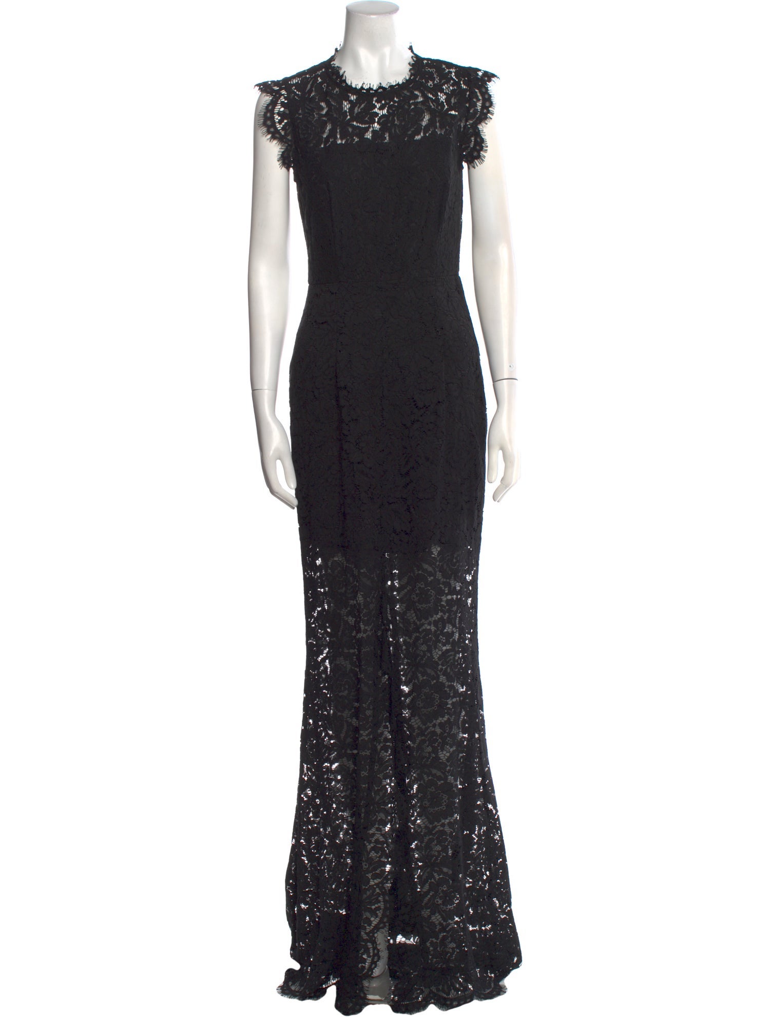Rachel Zoe Lace Pattern Long Dress