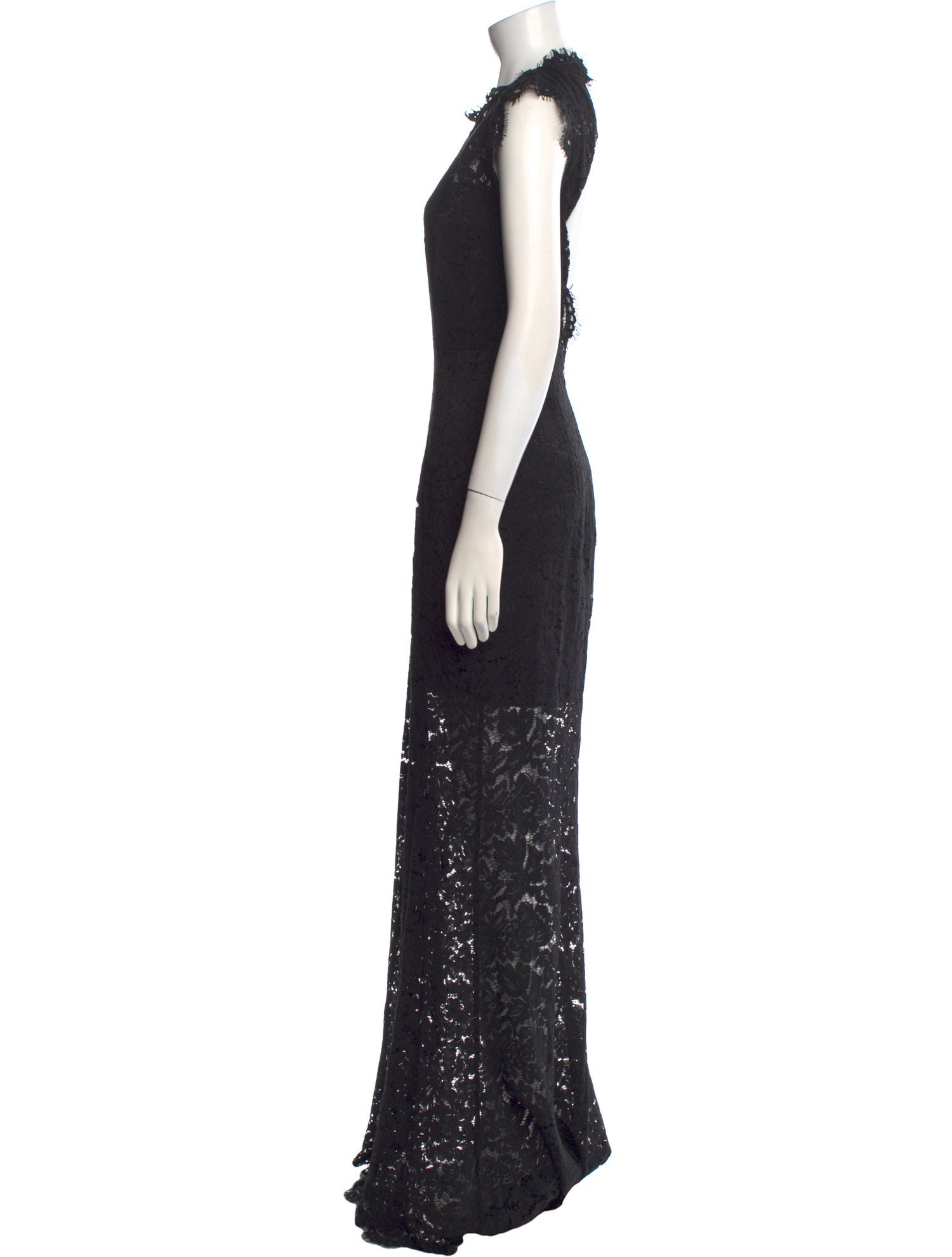 Rachel Zoe Lace Pattern Long Dress