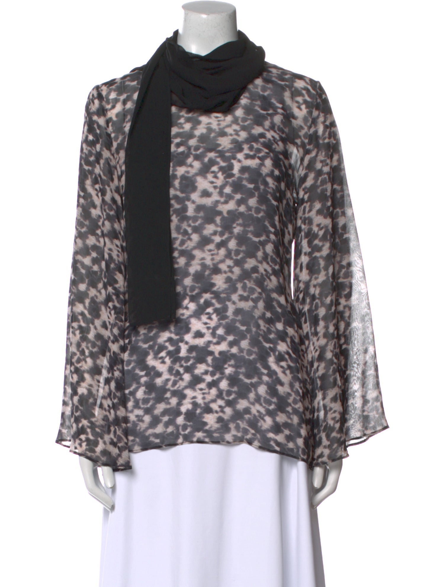 Rachel Zoe Animal Print Cowl Neck Sweatshirt