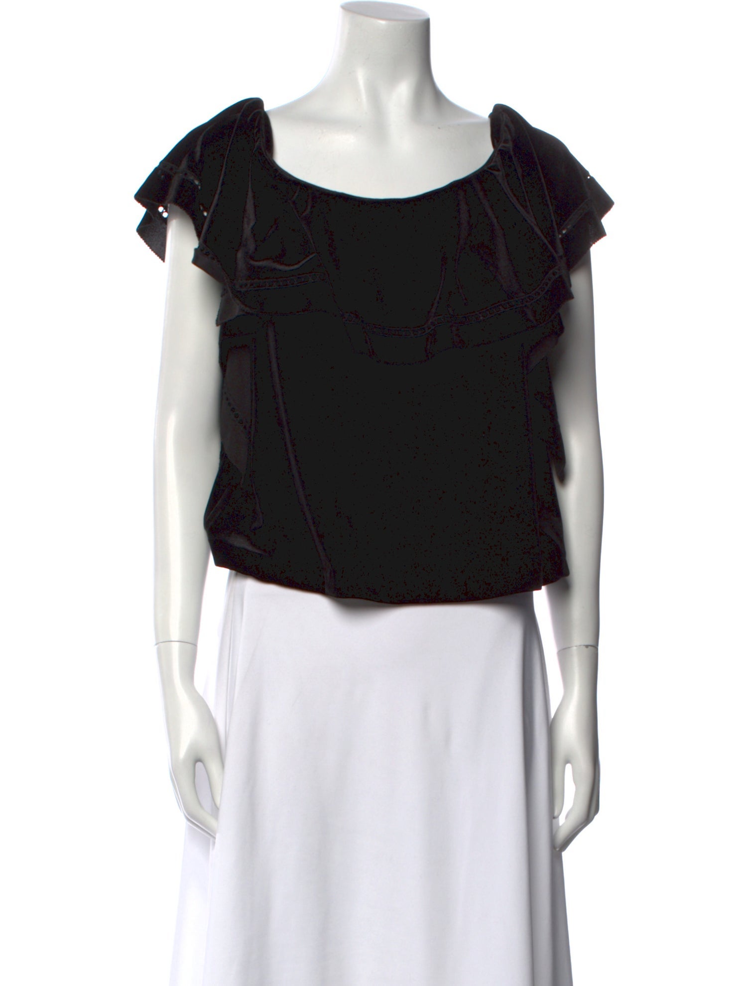 Rachel Zoe Scoop Neck Short Sleeve Top